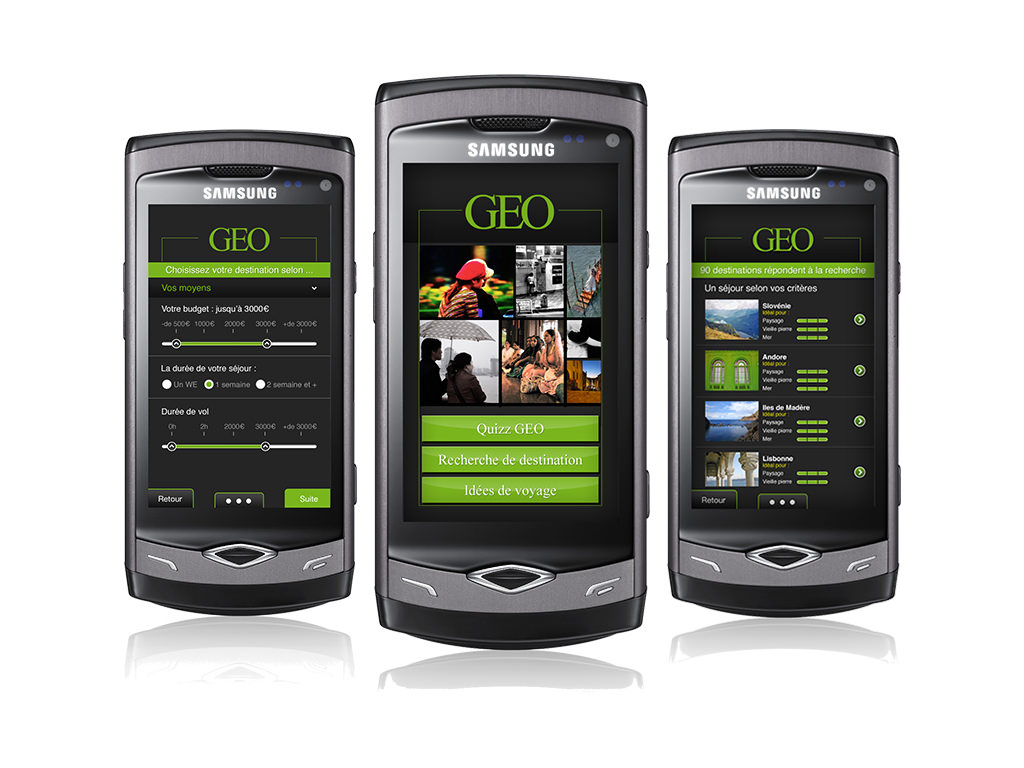 Application Geo sur Bada Samsung