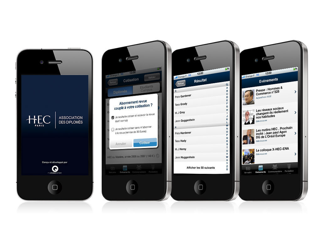 HEC sur iPhone - Design by Kermitklein.com