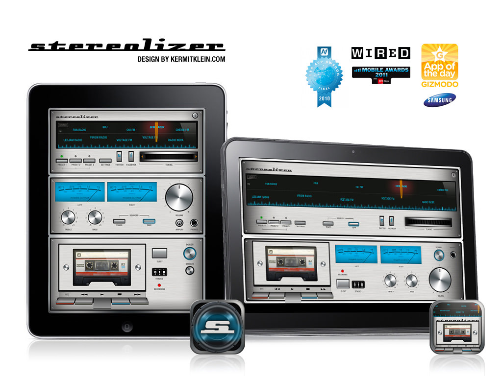 Stereolizer iPad est disponible sur l'Appstore iPad - www.stereolizer.com - Design by Kermitklein.com